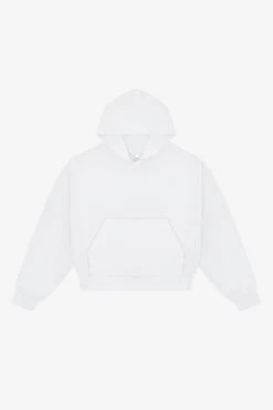 HF19 - Heavy Fleece Cropped Hoodie (Piece Dye) -Builtd Store HF 19 WHITE W