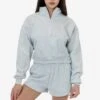 HF326 - Heavy Fleece Cropped Half Zip Pullover (Piece Dye)