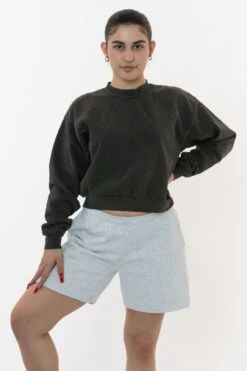 HF02 - Heavy Fleece Sweat Short (Piece Dye) -Builtd Store HF02 ASH W Var.1