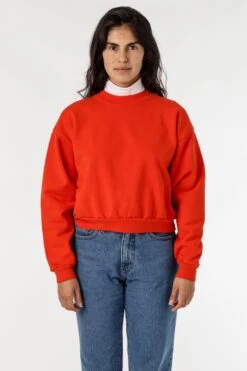 HF06 - Heavy Fleece Cropped Mock Neck Pullover (Garment Dye 2) -Builtd Store HF06GD BRIGHTORANGE W 5ba258e0 c390 4d75 9b6b 38ba8afa49c8