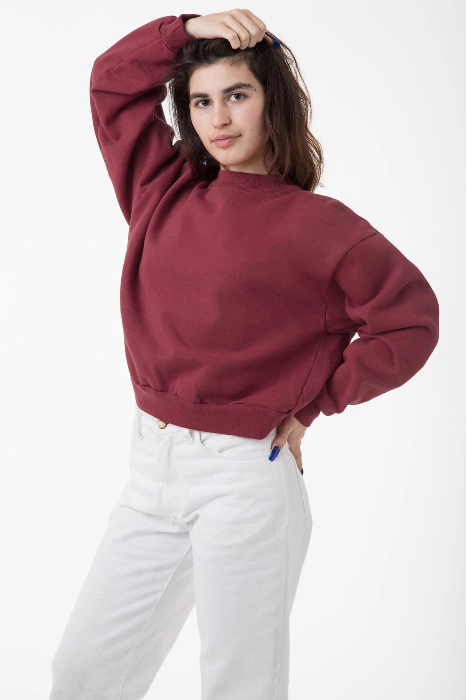 HF06 - Heavy Fleece Cropped Mock Neck Pullover (Garment Dye) 7 HF06 - Heavy Fleece Cropped Mock Neck Pullover (Garment Dye) - Image 7