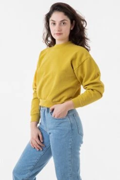 HF06 - Heavy Fleece Cropped Mock Neck Pullover (Garment Dye 2) -Builtd Store HF06GD DIJON W ec2bda78 0c7a 43da ab41 fa36bff5d748