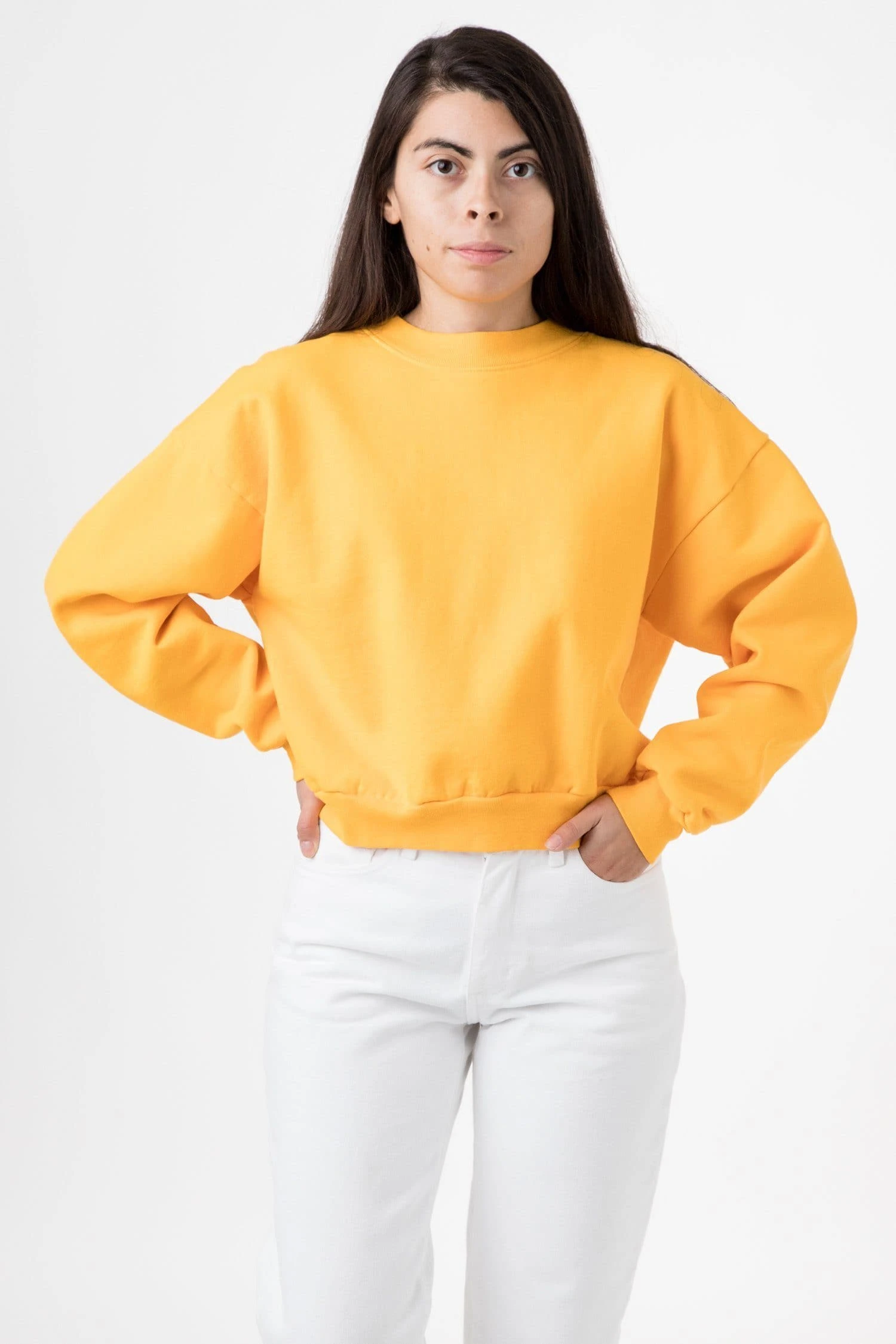 HF06 - Heavy Fleece Cropped Mock Neck Pullover (Garment Dye) 14 HF06 - Heavy Fleece Cropped Mock Neck Pullover (Garment Dye) - Image 14