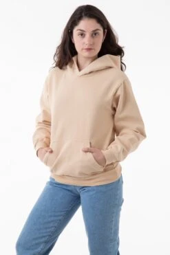 HF09 - Heavy Fleece Hoodie (Garment Dye) -Builtd Store HF09GD BEIGE W