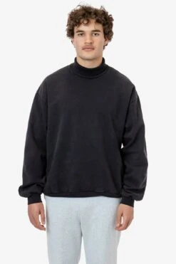 HF13 - Heavy Fleece Turtleneck (Garment Dye) -Builtd Store HF13GD OFFBLACK M