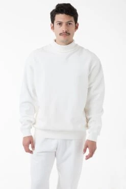 HF13 - Heavy Fleece Turtleneck (Garment Dye) -Builtd Store HF13GD OFFWHITE M
