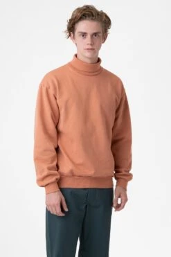 HF13 - Heavy Fleece Turtleneck (Garment Dye) -Builtd Store HF13GD TERRACOTTA M
