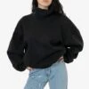 HF-313 - Heavy Fleece Oversized Turtleneck Sweater With Contrast Rib