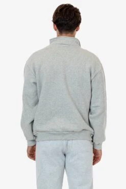 HFX428 - Unisex Heavy Fleece Half Zip Pullover (Piece Dye) -Builtd Store HFX 428 HEATHERGREY M3