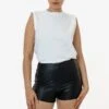 RLH747 - 2 Tone Leather Ottoman Short