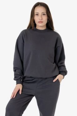 MWF1047 Unisex - 10 Oz. Mid-weight Poly Cotton Fleece Wide Crewneck