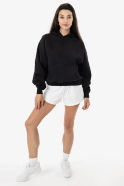 MWF1049 - 10 Oz. Mid-weight Poly Cotton Fleece Wide Hoodie 25 MWF1049 - 10 Oz. Mid-weight Poly Cotton Fleece Wide Hoodie -Builtd Store MWF1049 DOMONIQUE BLACK 2T