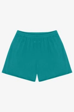 PRM442 - Pro Mesh Gym Shorts -Builtd Store PRM442 TEAL FRONT