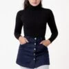 RCT380 - Cotton Twill Button-Front Skort