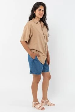 RCT419GD - Cotton Twill Casual Button Up Shirt -Builtd Store RCT419GD Khaki4