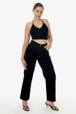 RDNW08 - Straight Leg High Waisted Jean -Builtd Store RDNW08 BLACK ADRIANA 1S