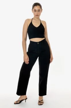 RDNW08 - Straight Leg High Waisted Jean -Builtd Store RDNW08 BLACK ADRIANA 2S