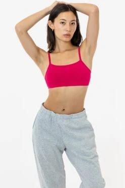 83016GD - Garment Dye Basic Bralette 29 83016GD - Garment Dye Basic Bralette -Builtd Store RENE HOTPINK 1S