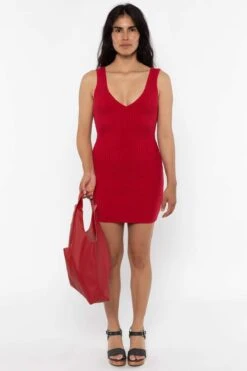 RFK226 - Ultra Heavy Knit Ribbed V Neck Dress 26 RFK226 - Ultra Heavy Knit Ribbed V Neck Dress -Builtd Store RFK226Rouge 02 0311e94e 5846 4230 87dd ca67be710b51