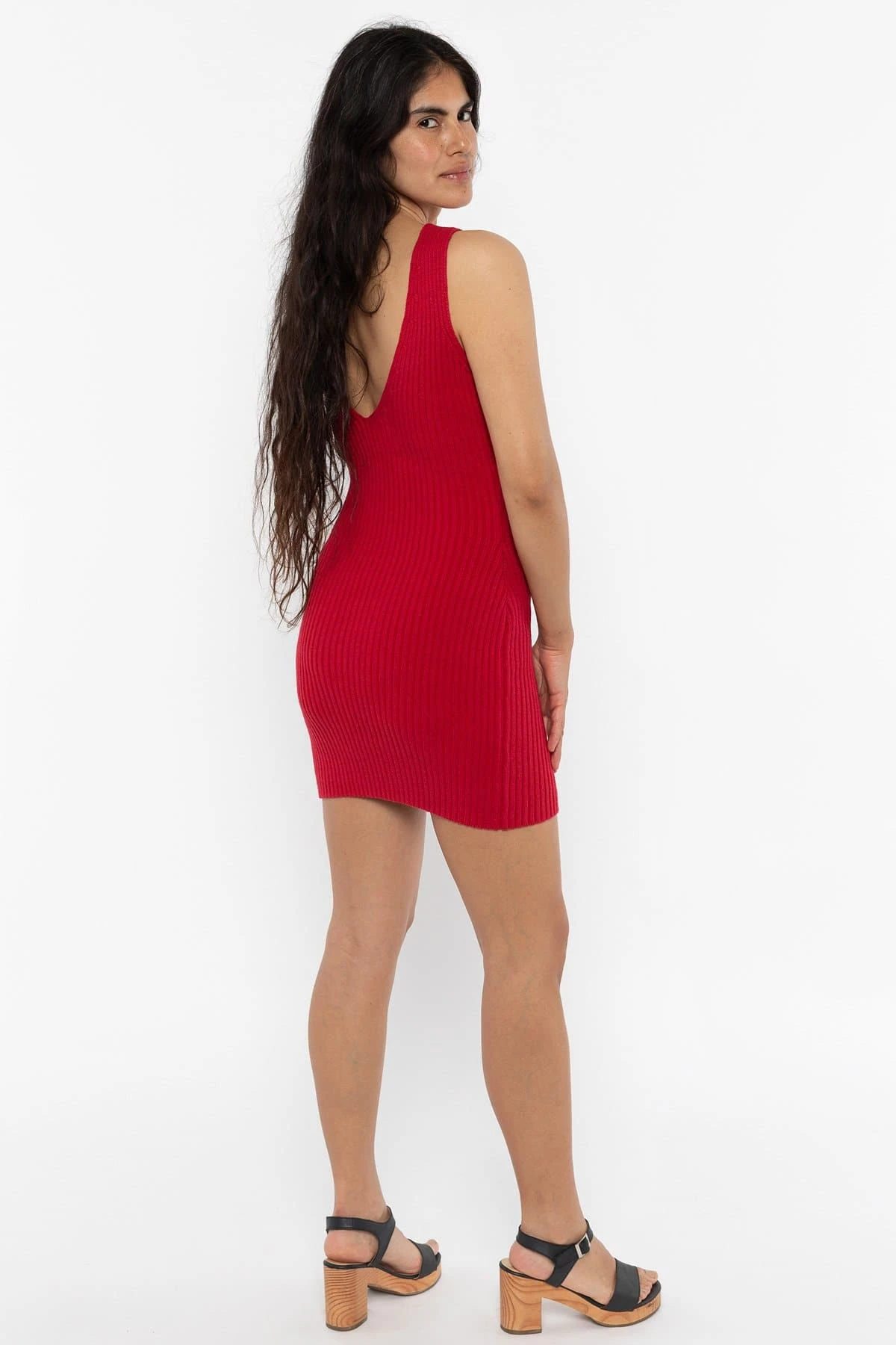 RFK226 - Ultra Heavy Knit Ribbed V Neck Dress 7 RFK226 - Ultra Heavy Knit Ribbed V Neck Dress - Image 7
