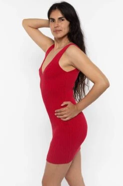 RFK226 - Ultra Heavy Knit Ribbed V Neck Dress 28 RFK226 - Ultra Heavy Knit Ribbed V Neck Dress -Builtd Store RFK226Rouge 04 53f081fe 6f0a 4391 a4cf 35780650c6f8