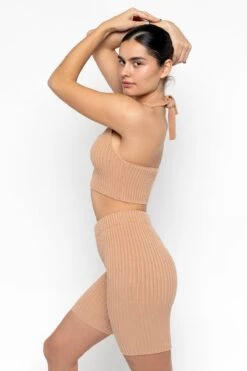 RFK52 - Ultra Heavy Knit Ribbed Bike Shorts -Builtd Store RFK52 Side2