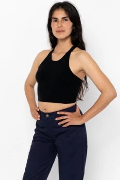 RFK53 - V Strap Knit Top -Builtd Store RFK53 BLACK1