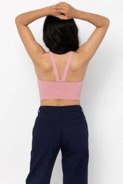 RFK53 - V Strap Knit Top -Builtd Store RFK53 PINK3