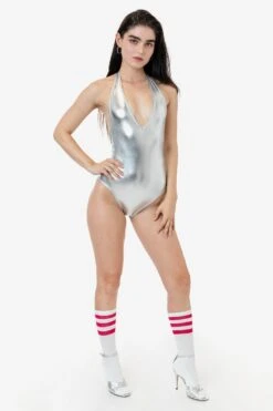 RLA312 - Lamé Halter Bodysuit -Builtd Store RLA312 JAIME F 1k