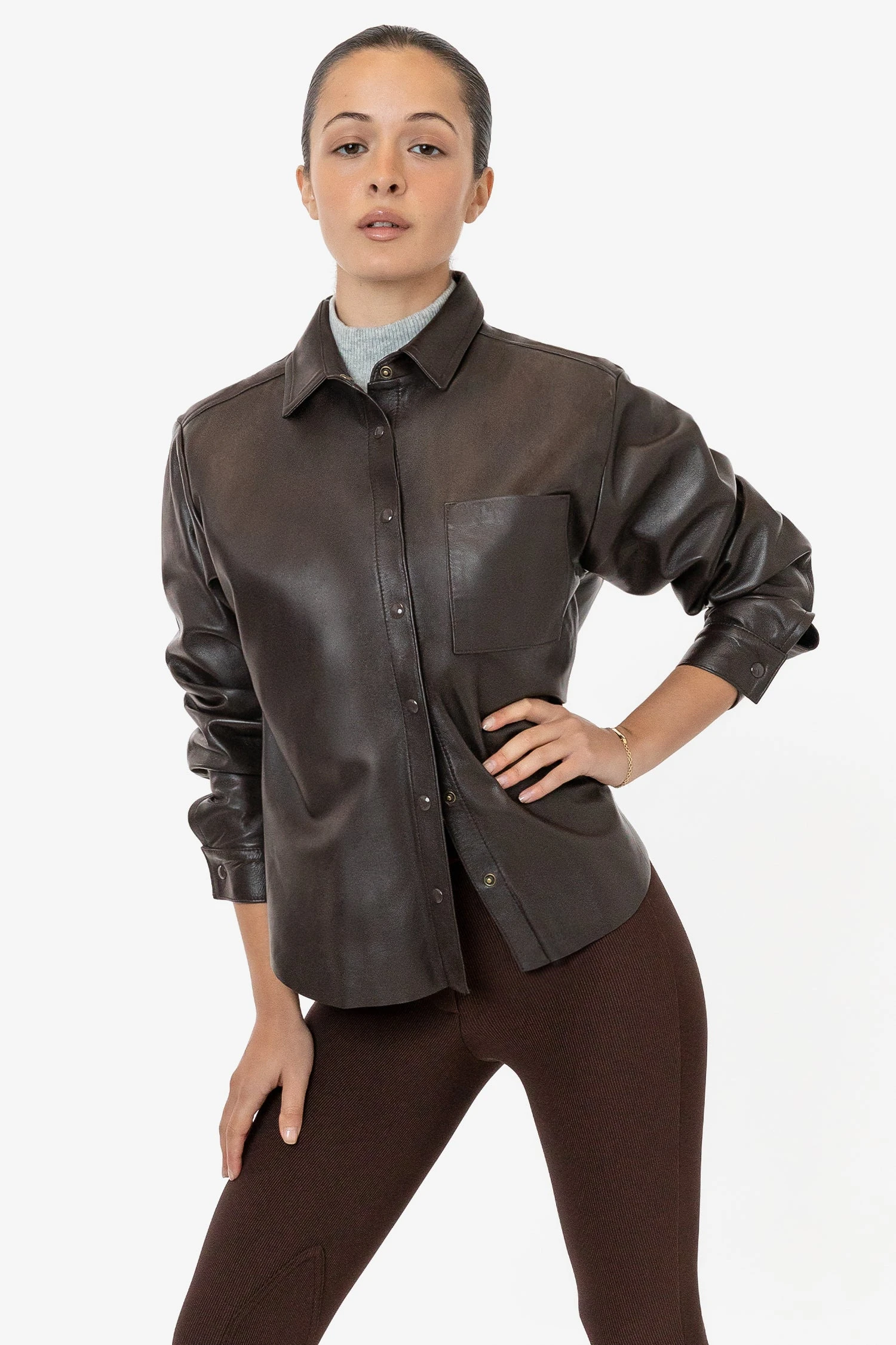 RLH3027 - Leather Button Up 1 RLH3027 - Leather Button Up