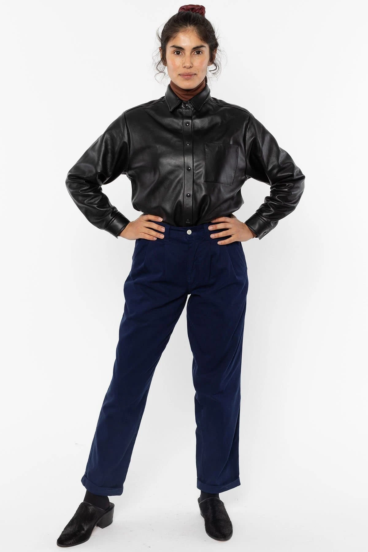 RLH3027 - Leather Button Up 8 RLH3027 - Leather Button Up - Image 8