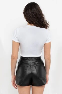 RLH746 - Leather Front Tie Up Short -Builtd Store RLH746 Black13