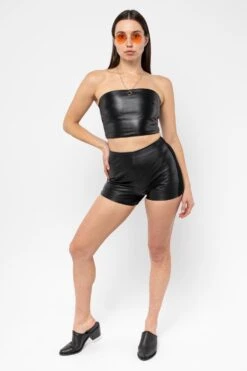 RLH767 - 2 Tone Leather Ottoman Tube Top 14 RLH767 - 2 Tone Leather Ottoman Tube Top -Builtd Store RLH767 Black2