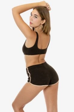 RLT3001 - Loop Terry Running Short -Builtd Store RLT3001 GRACIE BROWNALMOND 1