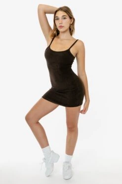 RLT3601 - Loop Terry Spaghetti Mini Dress 30 RLT3601 - Loop Terry Spaghetti Mini Dress -Builtd Store RLT3601 GRACIE f 4