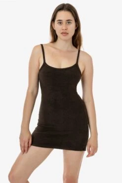 RLT3601 - Loop Terry Spaghetti Mini Dress 28 RLT3601 - Loop Terry Spaghetti Mini Dress -Builtd Store RLT3601 RACHEL BROWN 1