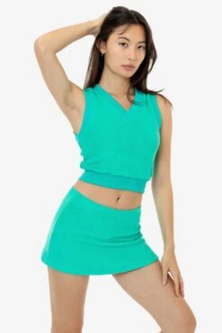 RLT384 - Loop Terry Mini Skort -Builtd Store RLT384 POOLGREEN 1