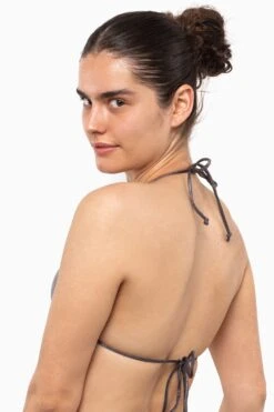 RMH3003 - Shiny Matrix String Bikini Top -Builtd Store RMH3003 Silver2copy