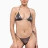 RMH3004 - Shiny Matrix String Bikini Bottom