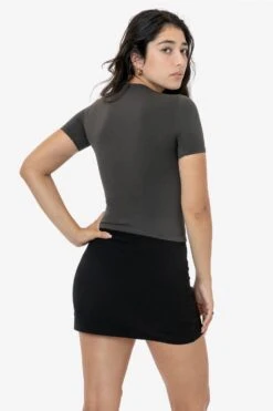 RN378 - Nylon Short Sleeve Crewneck Fitted Tee -Builtd Store RN378 OFFBLACK 2k