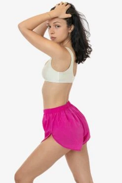 RNF304C - Crinkle Nylon Taffeta Short -Builtd Store RNF304C CERISE 2