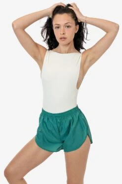 RNF304C - Crinkle Nylon Taffeta Short -Builtd Store RNF304C DARKCYAN 1