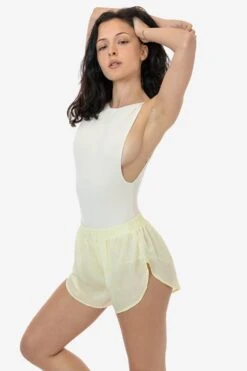 RNF304C - Crinkle Nylon Taffeta Short -Builtd Store RNF304C EGGSHELL 1