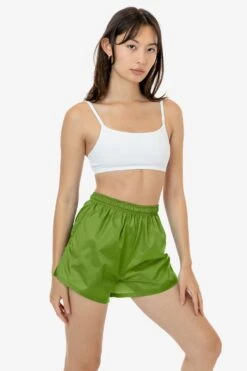 RNF314 - Women's Nylon Track Shorts -Builtd Store RNF314 ARTICHOKE 1