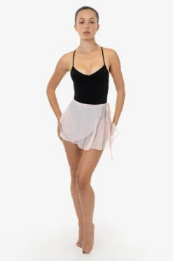 RNS300 - Micro Mesh Ballet Wrap Skirt -Builtd Store RNS300 LTPINK 4f