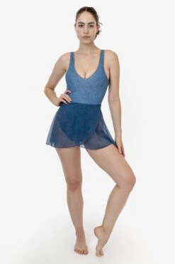 RNS300P - Printed Micro Mesh Wrap Skirt -Builtd Store RNS300P 7 1