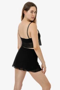 RNS778 - Micro Mesh Spaghetti Tank -Builtd Store RNS778 RNS780 BLACK 2