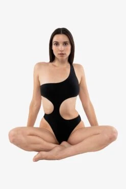 RNT120 - Asymmetrical One Piece Swimsuit -Builtd Store RNT120 Black9