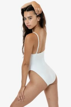 RNT312 - Spaghetti Bra One Piece Bathing Suit -Builtd Store RNT312 WHITE 2S