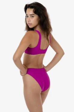 RNT3269 - High Waist High Cut Bikini Bottom -Builtd Store RNT3269 MAGENTA 2S